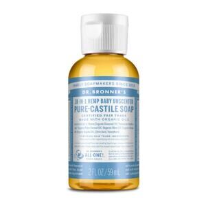 5 Dr Bronner's 18-In-1 Baby Unscented Pure Castile Magic Soap 2 Fl Oz Vegan b2